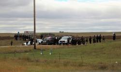 Protesters block highway