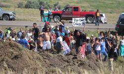 Protesters trespassing